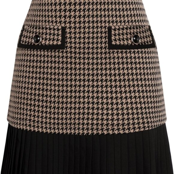 Dresses & Skirts - Women's Casual Plaid High Waist Pleated A-Line Uniform Mini Skirt